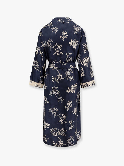 'S Max Mara Timeo Kaftan Silk Dress With Floral Print