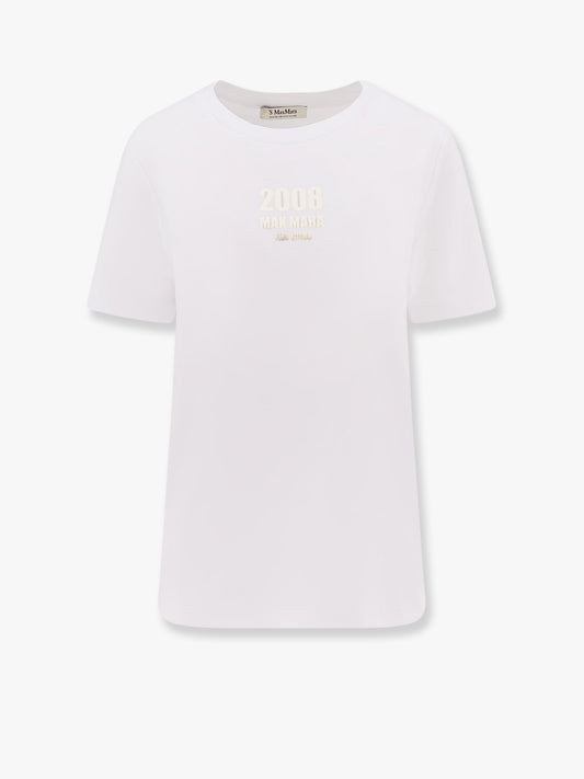 'S Max Mara Quieto Cotton T Shirt With Print On The Front