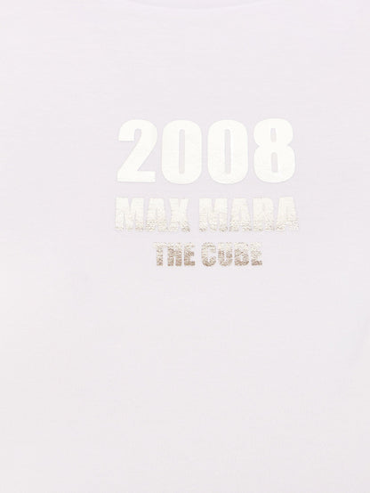 'S Max Mara Quieto Cotton T Shirt With Print On The Front