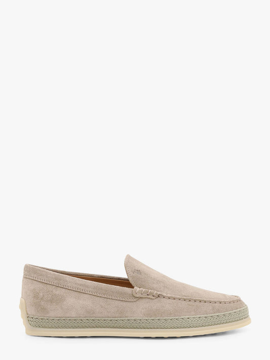 Tod's Suede Loafer With Engraved Logo