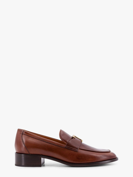 Tod's Leather Loafer With T Timeless Metal Logo