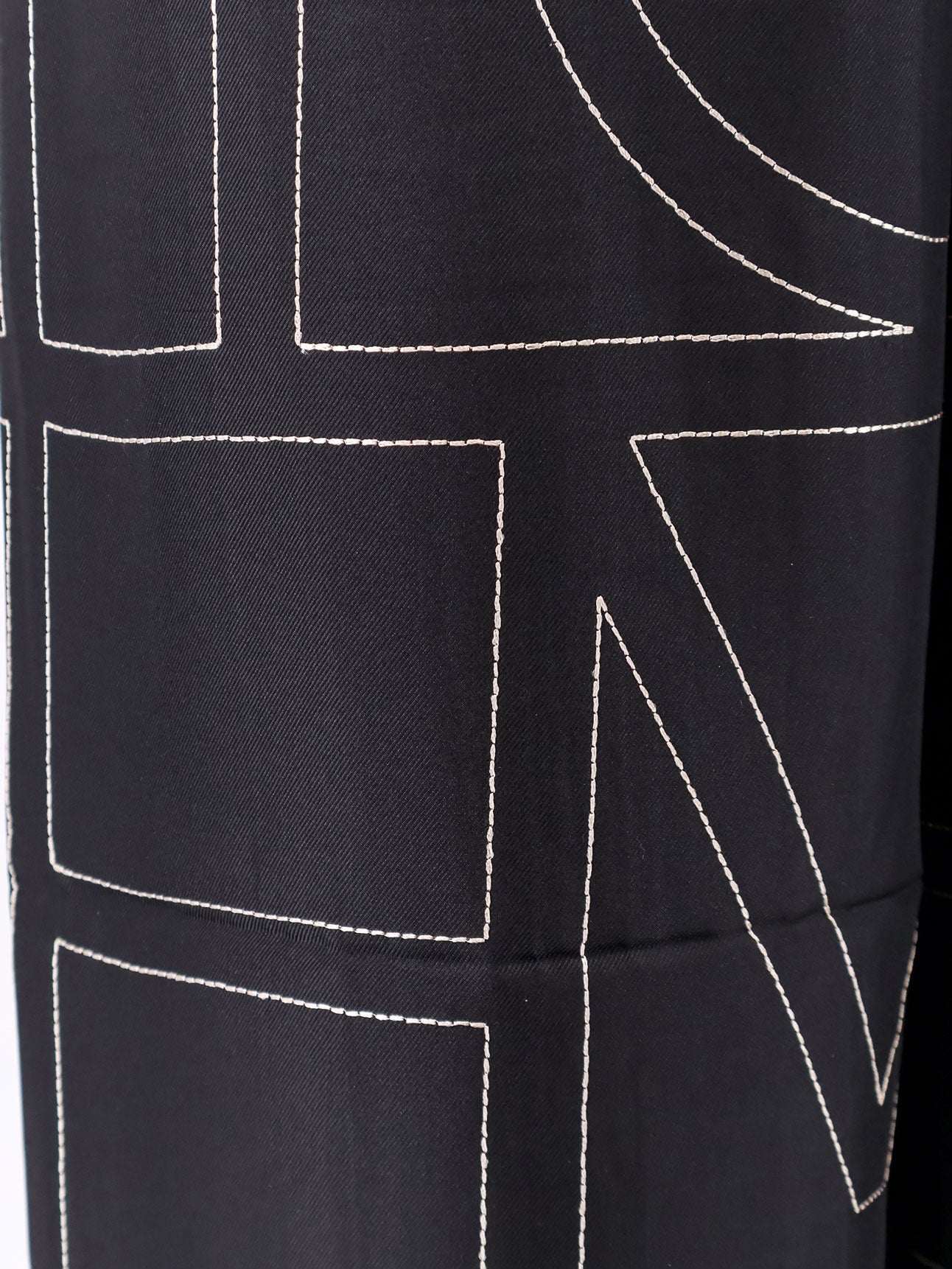 Toteme Silk Pajamas Trouser With Monogram Embroidery