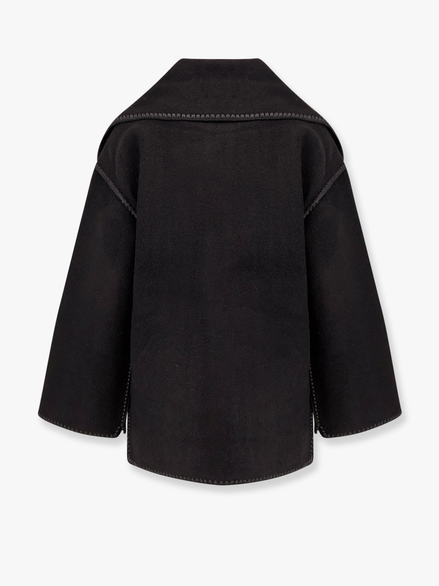 Toteme Wool Blend Coat With Embroidery And Scarf