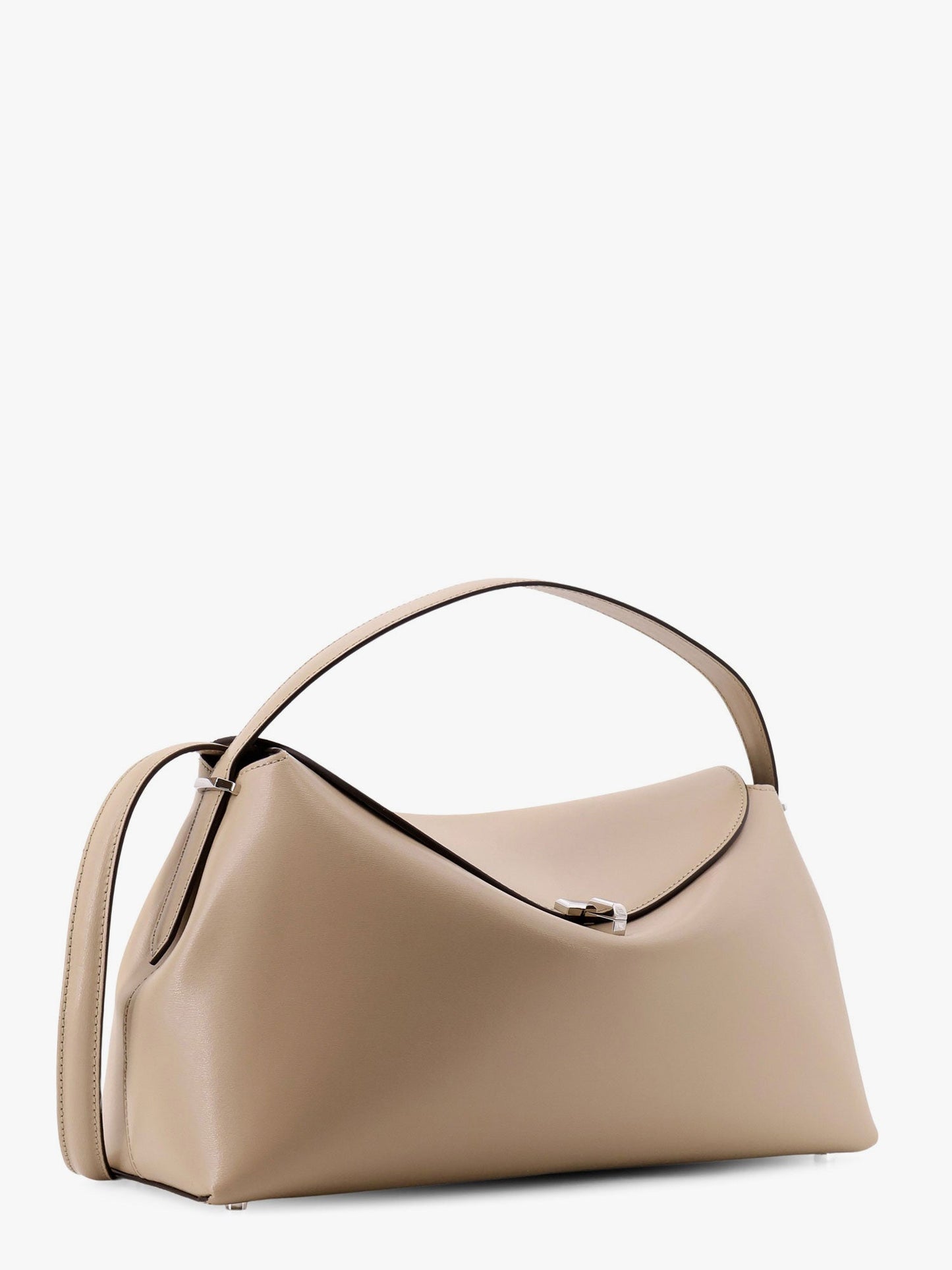 Toteme T Lock Leather Handbag With Frontal Monogram