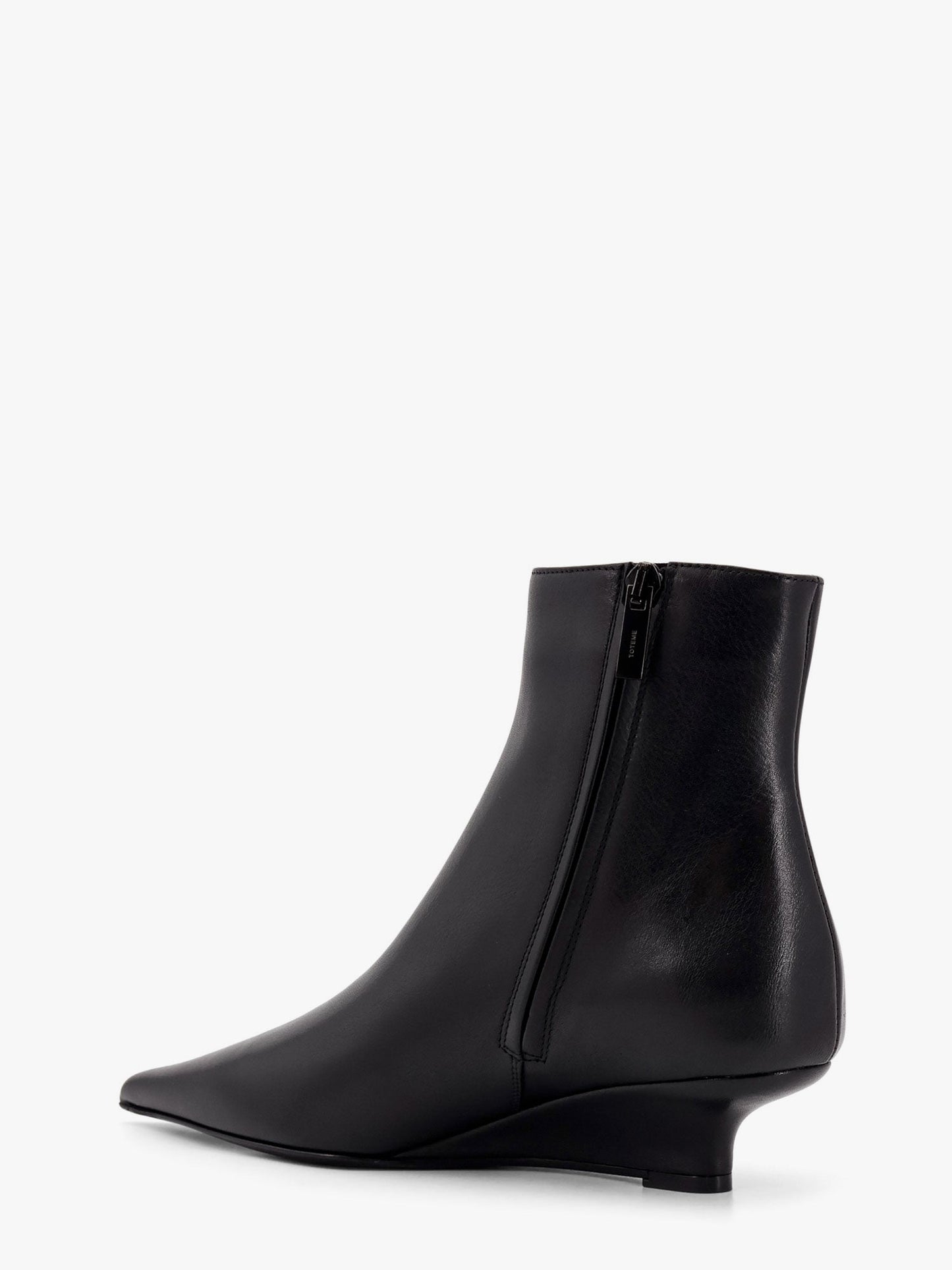 Toteme Leather Ankle Boots With Wedge Heel
