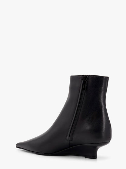 Toteme Leather Ankle Boots With Wedge Heel