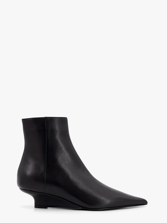 Toteme Leather Ankle Boots With Wedge Heel