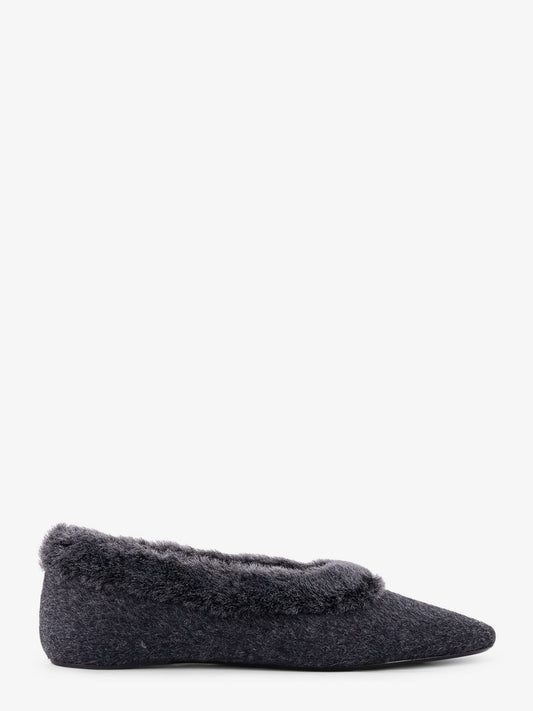 Toteme Shearling Edge Wool Ballerinas