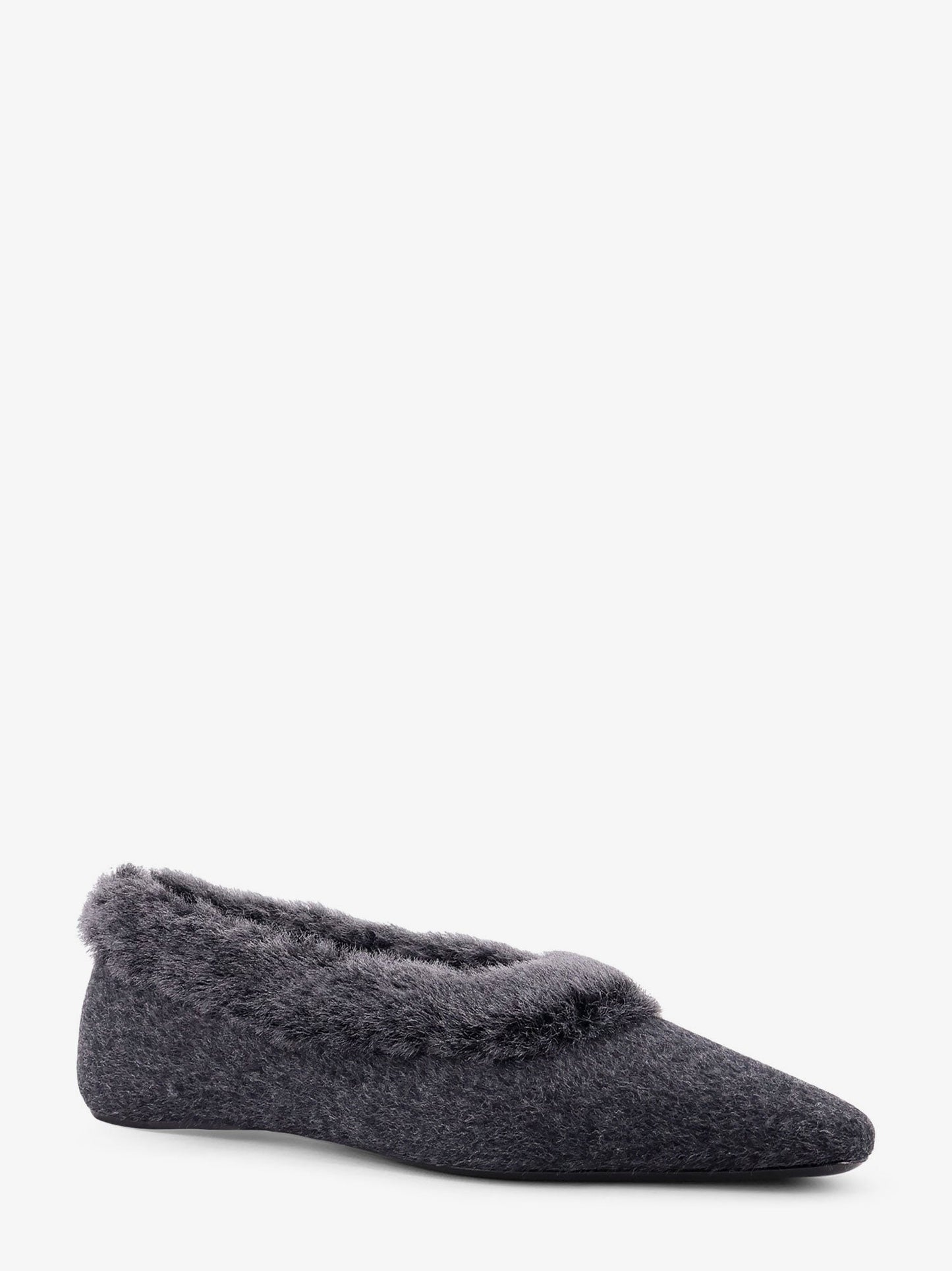 Toteme Shearling Edge Wool Ballerinas