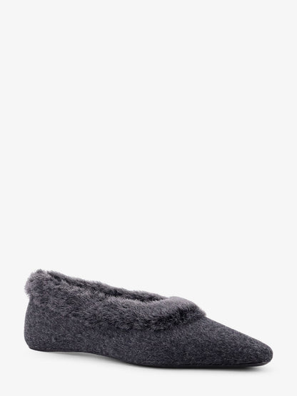 Toteme Shearling Edge Wool Ballerinas