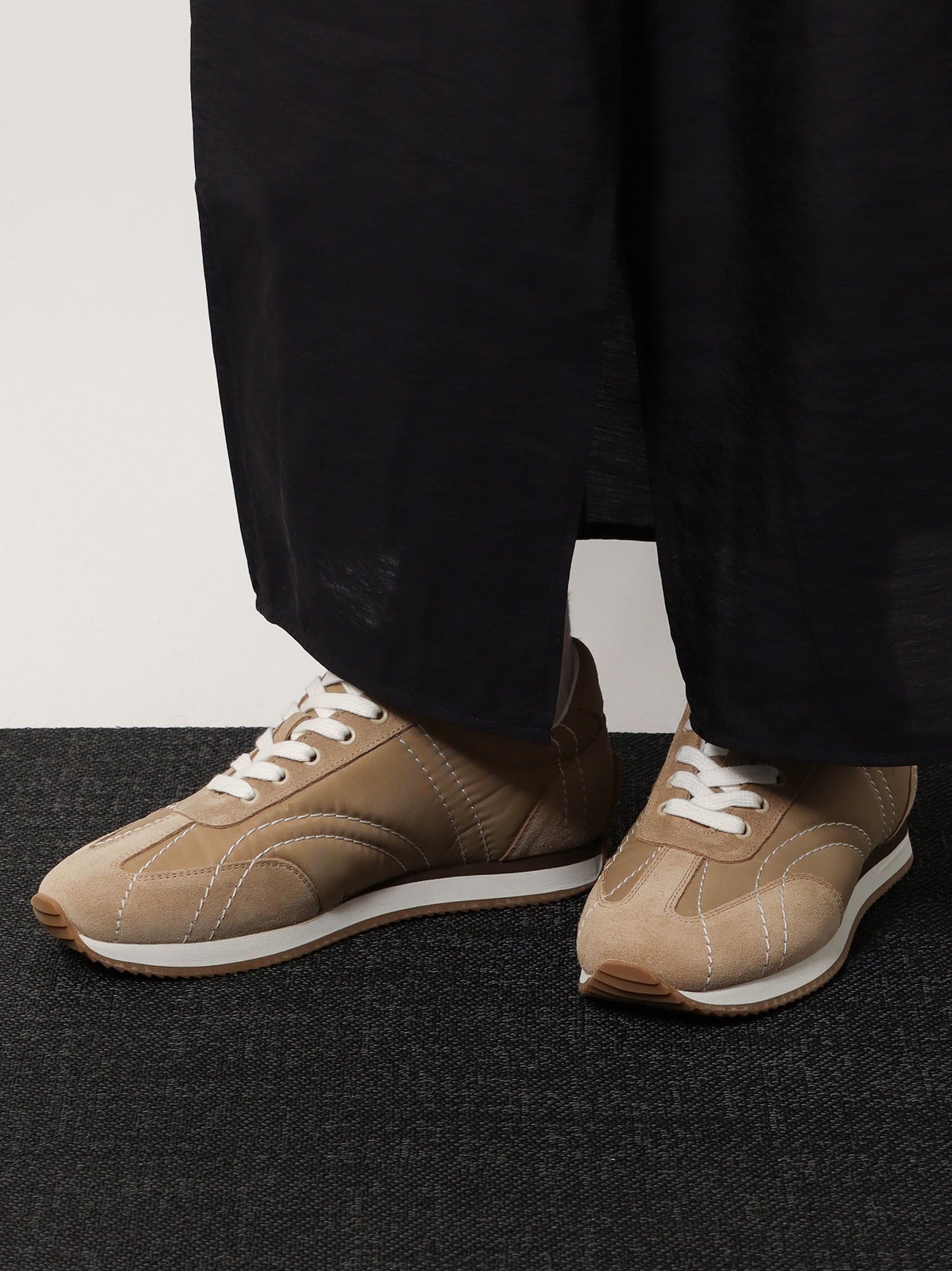 Toteme Nylon Sneakers With Suede Inserts