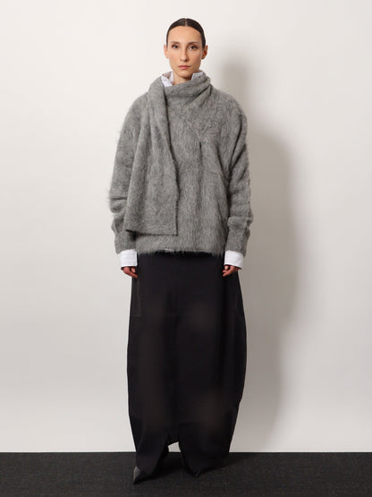 Toteme Draped Scarf Alpaca Blend Sweater