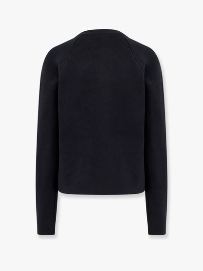 Toteme Wool And Cashmere Cardigan With Hammered Metal Buttons