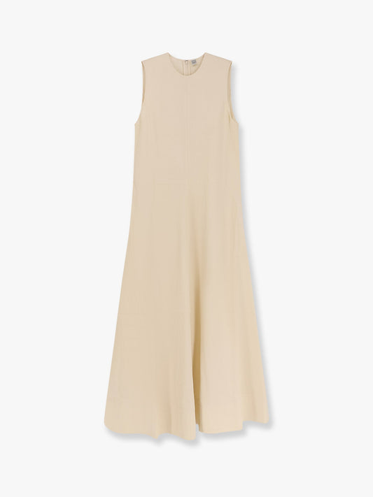 Toteme Woven Stripe Viscose And Linen Dress