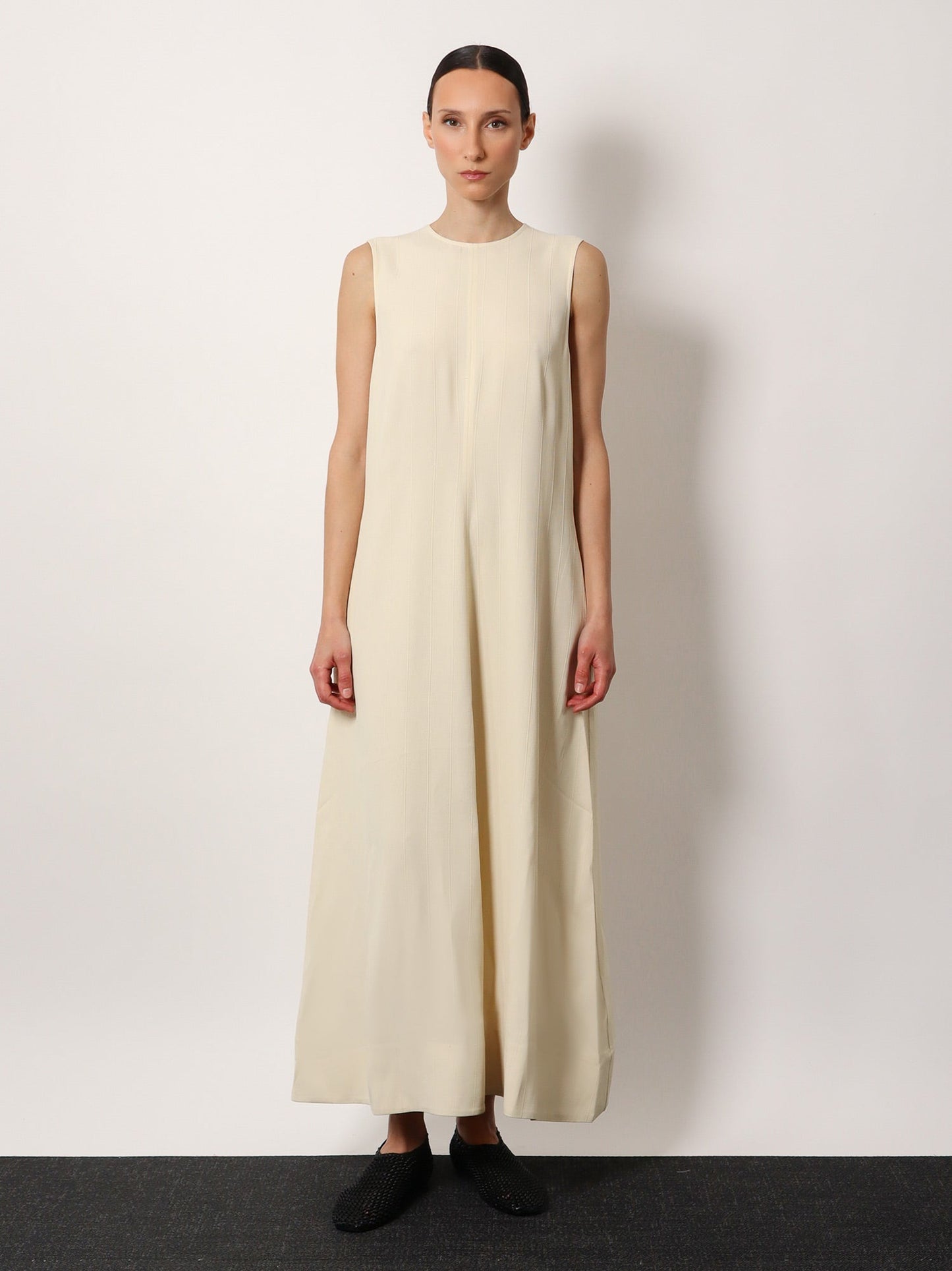 Toteme Woven Stripe Viscose And Linen Dress