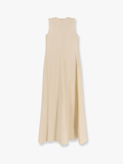 Toteme Woven Stripe Viscose And Linen Dress