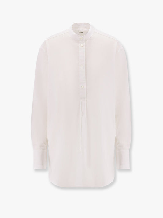 Toteme Stand Collar Organic Cotton Shirt