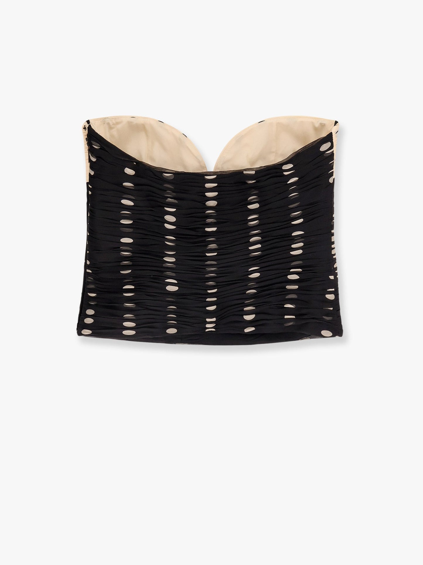 Valentino Plusdepois Print Chiffon Top With Handmade Draping And Bow Detail
