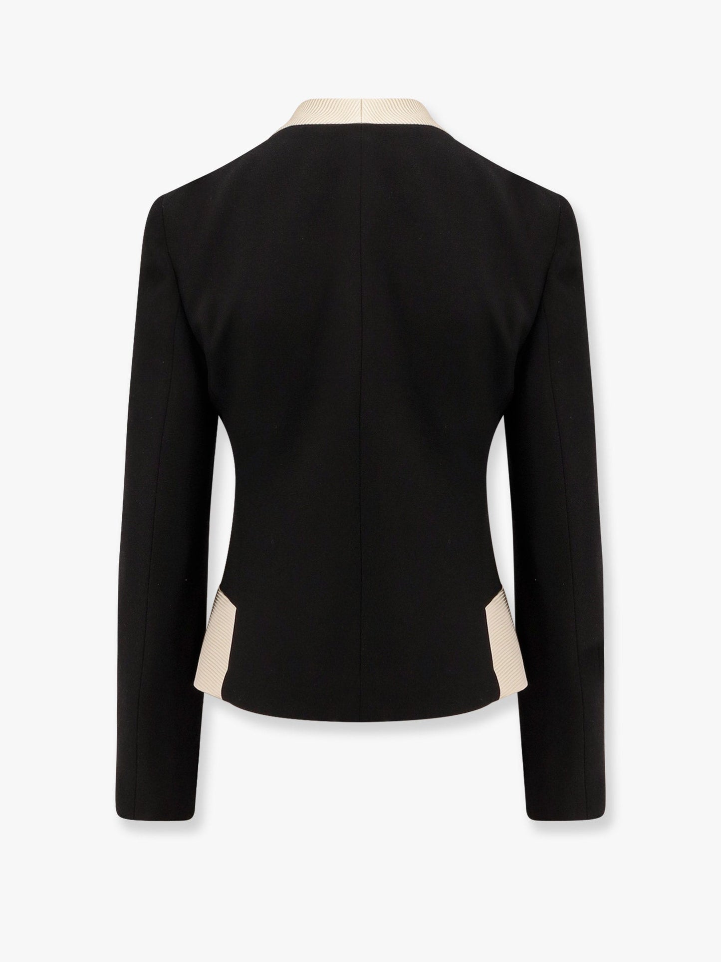 Valentino Crepe Couture Blazer With Ottoman Plastron And Bows With Sequins