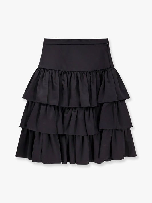 Valentino Satin Ruffle Skirt