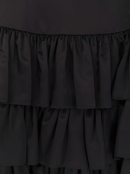 Valentino Satin Ruffle Skirt