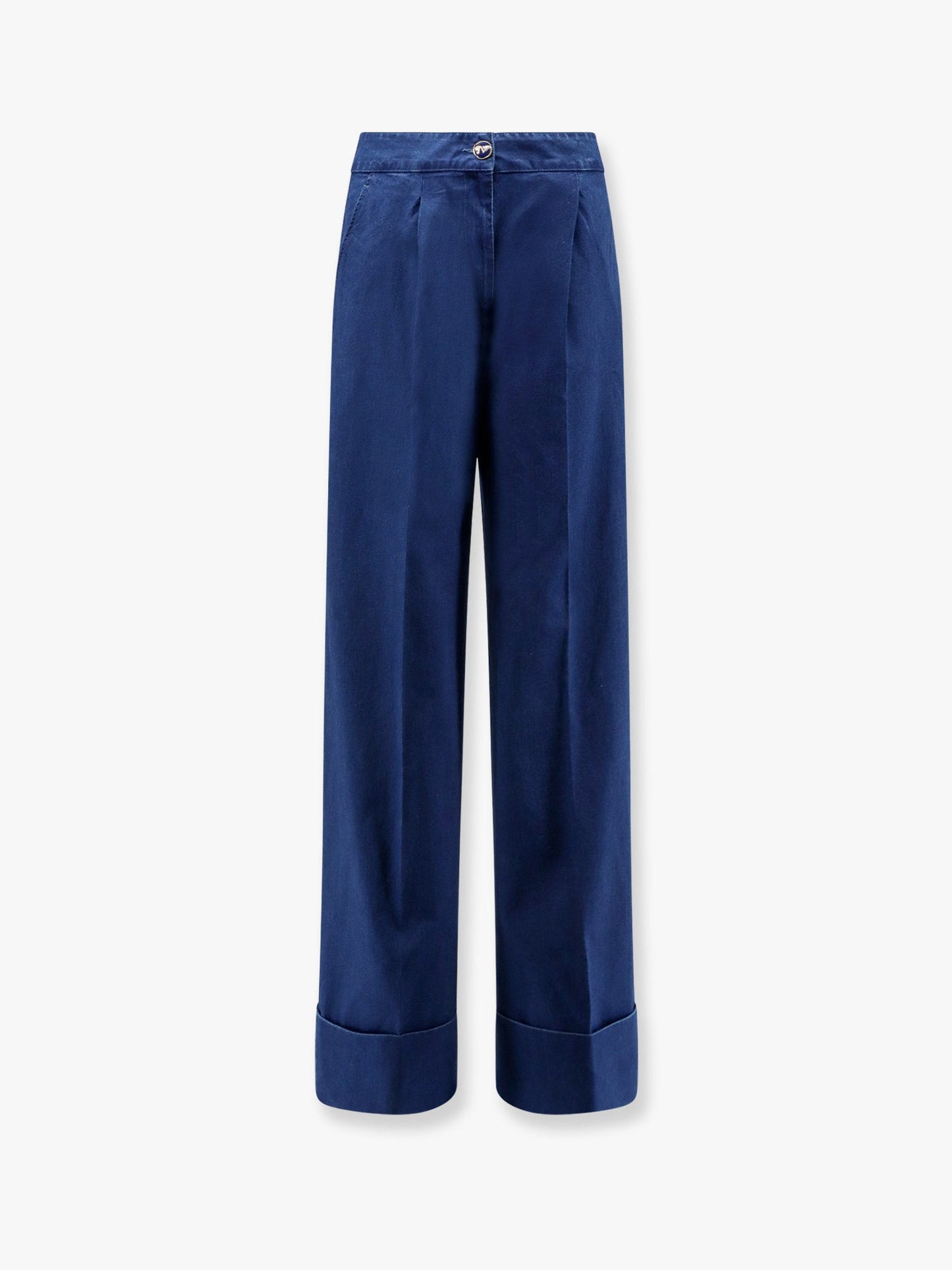 Valentino Wide Fit Bottom Fold Jeans