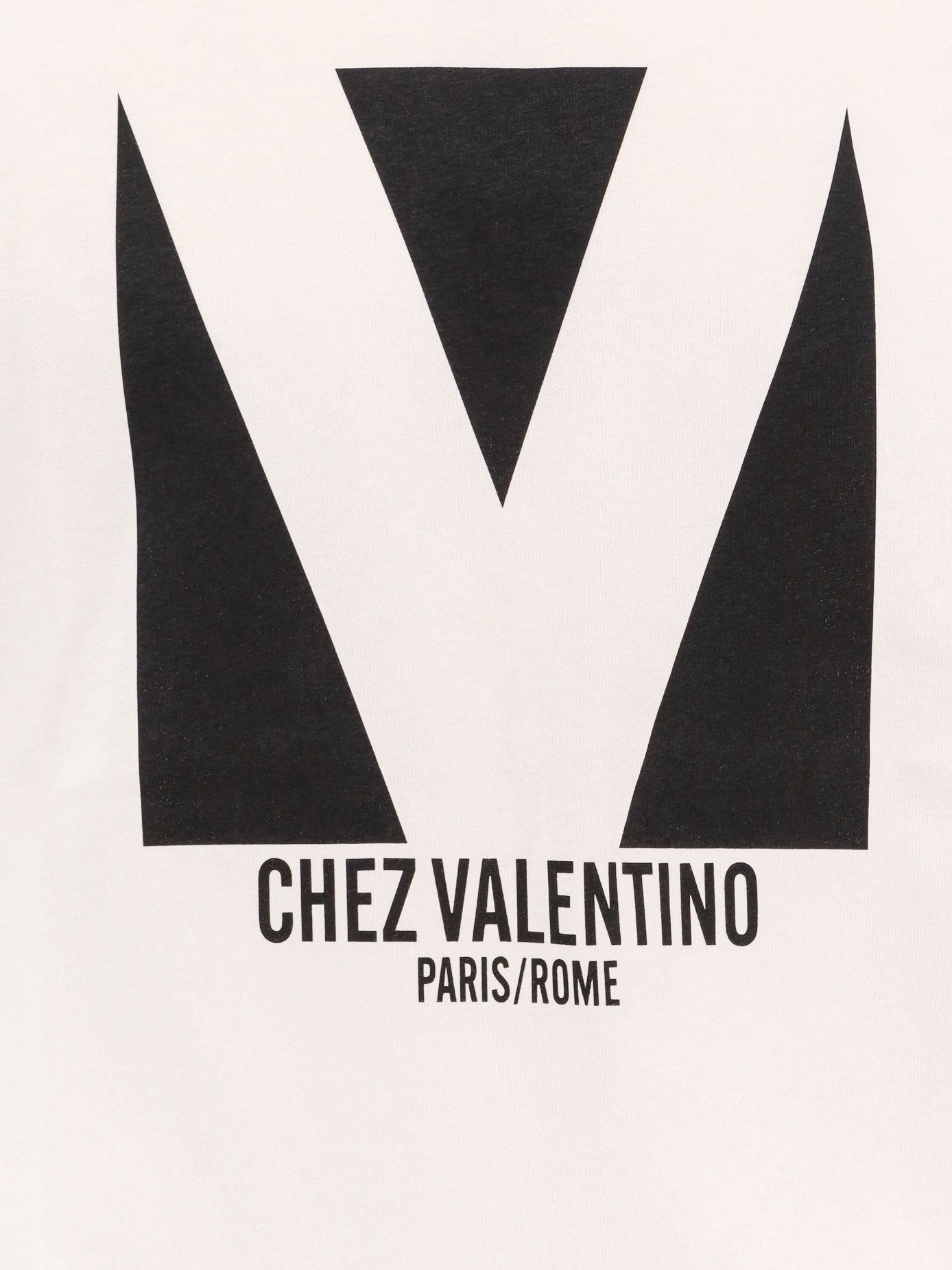 Valentino Cotton T Shirt With Chez Valentino Print