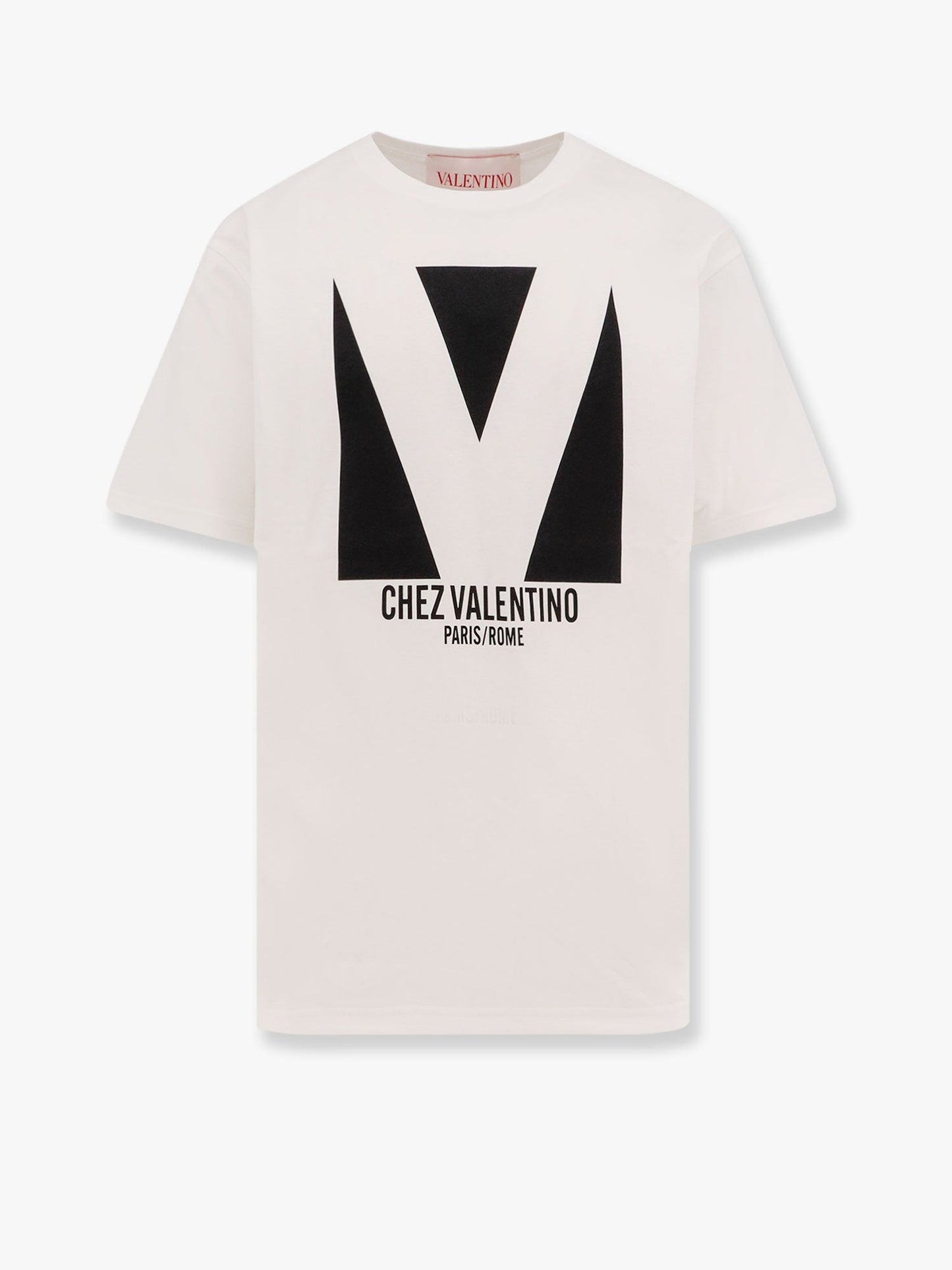 Valentino Cotton T Shirt With Chez Valentino Print