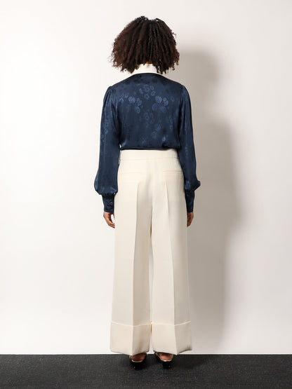 Valentino Virgin Wool And Silk Trouser