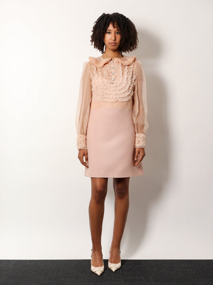 Valentino Couture Crepe Dress With Laces Profiles