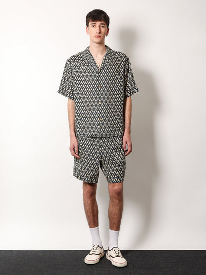 Valentino Valentino Linen Shirt With Toute La V All Over Print