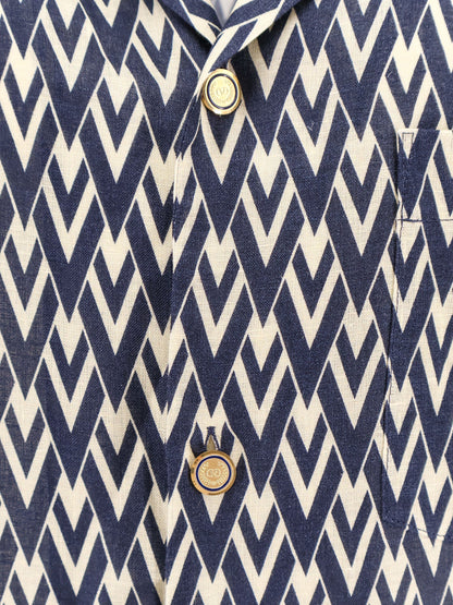 Valentino Valentino Linen Shirt With Toute La V All Over Print