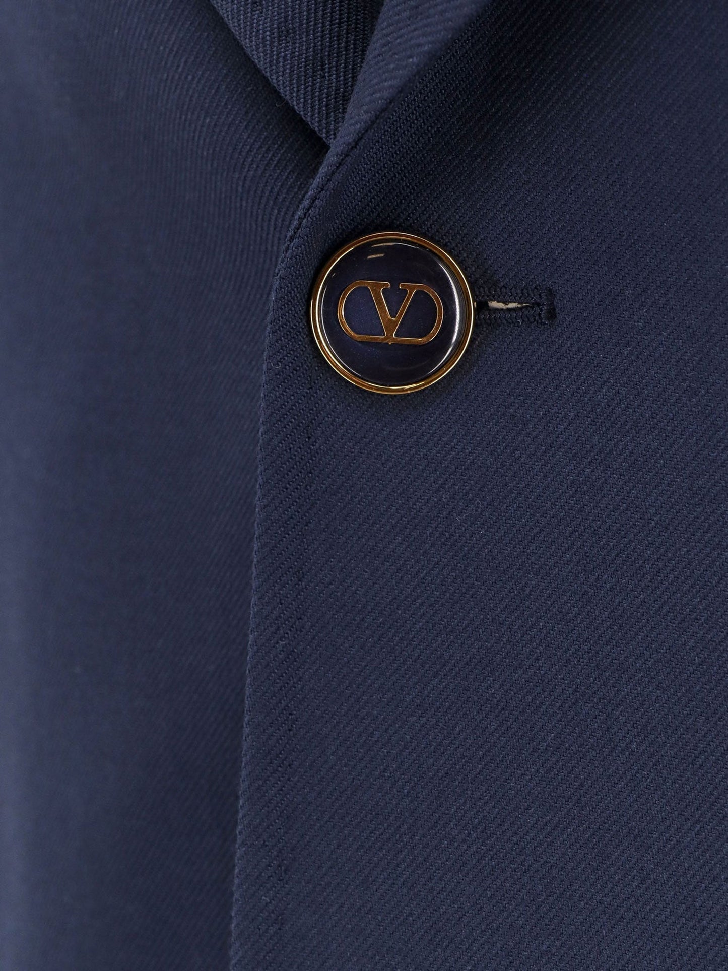 Valentino Virgin Wool Blazer With Logoed Buttons
