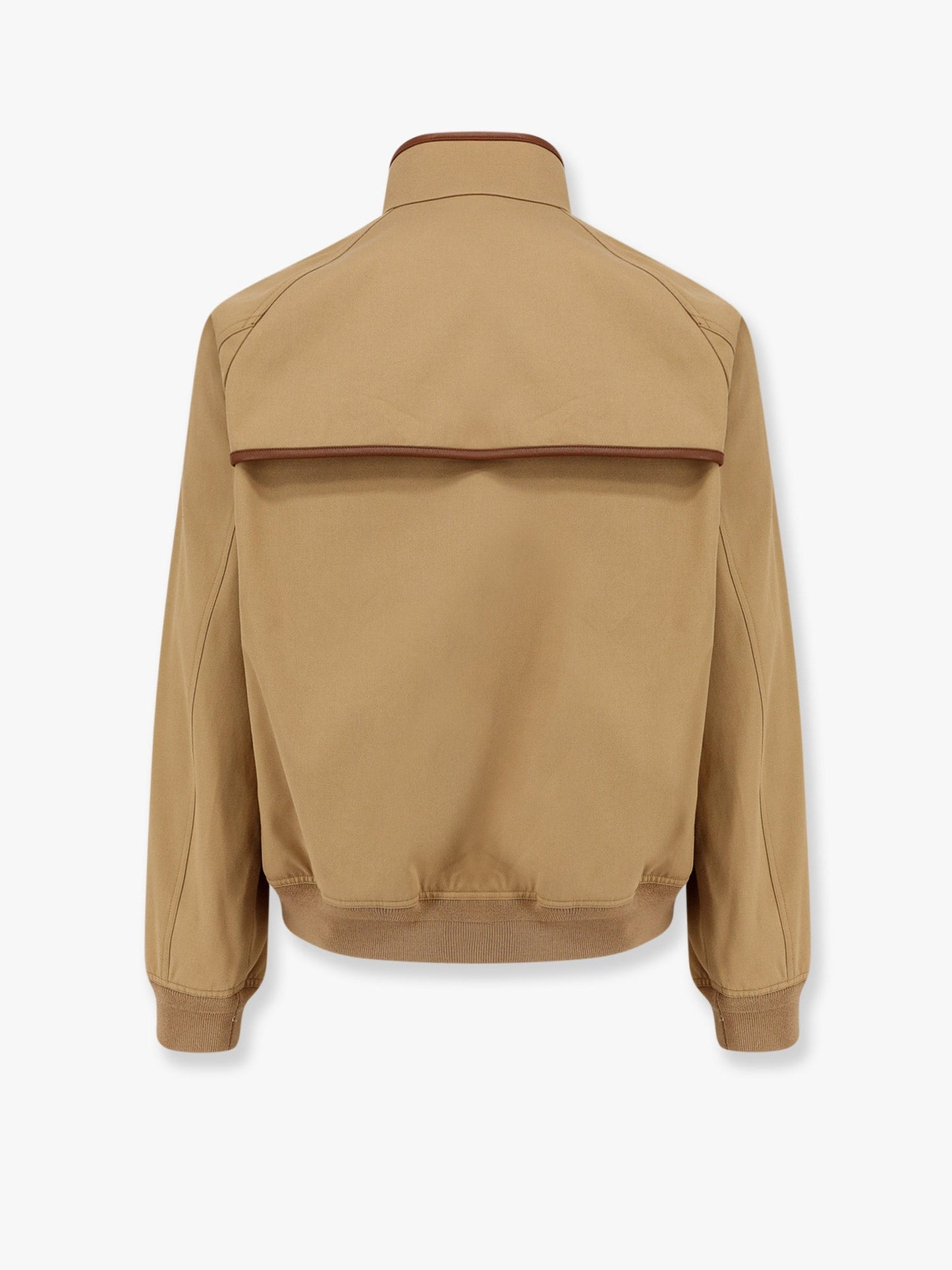 Valentino Cotton Jacket With Leather Profiles