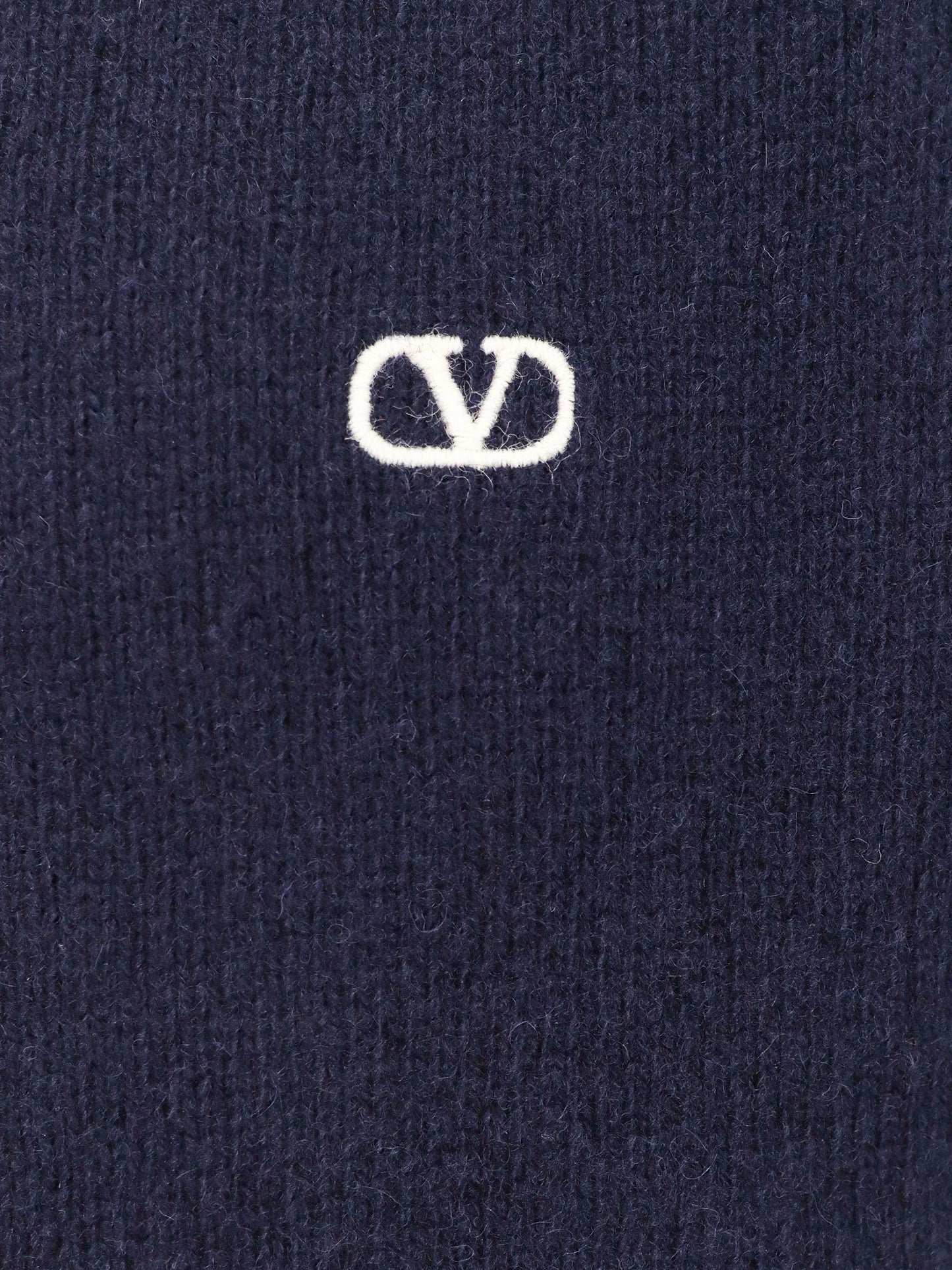 Valentino Virgin Wool Sweater With Vlogo Embroidery