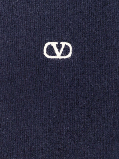 Valentino Virgin Wool Sweater With Vlogo Embroidery