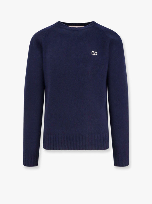 Valentino Virgin Wool Sweater With Vlogo Embroidery