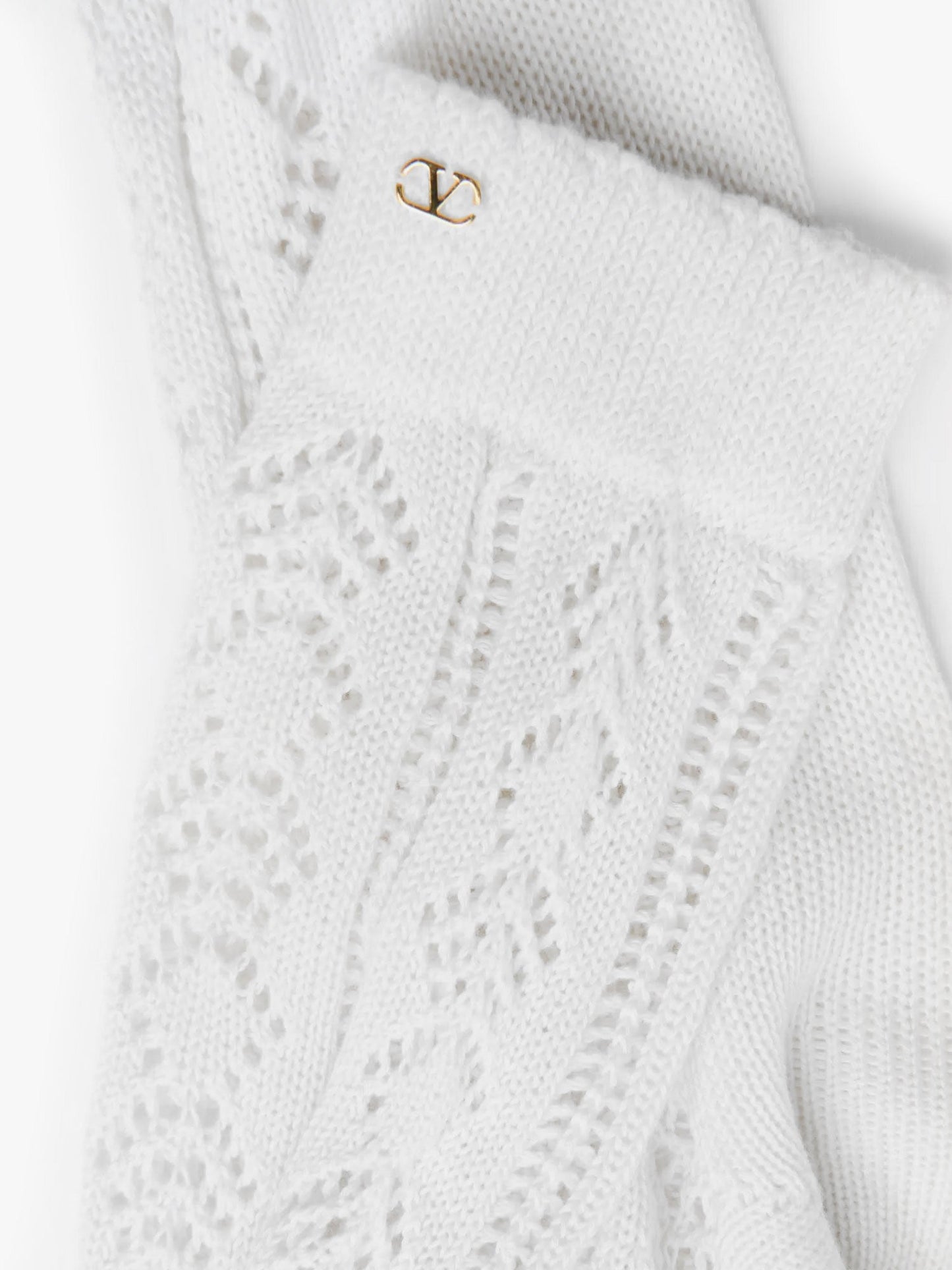 Valentino Cotton Socks With Metal Vlogo Detail