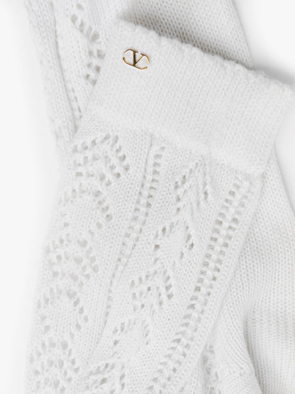 Valentino Cotton Socks With Metal Vlogo Detail