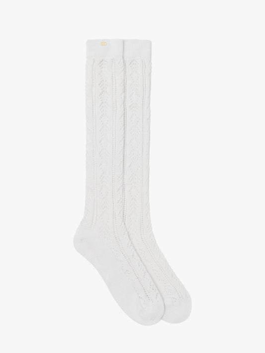 Valentino Cotton Socks With Metal Vlogo Detail