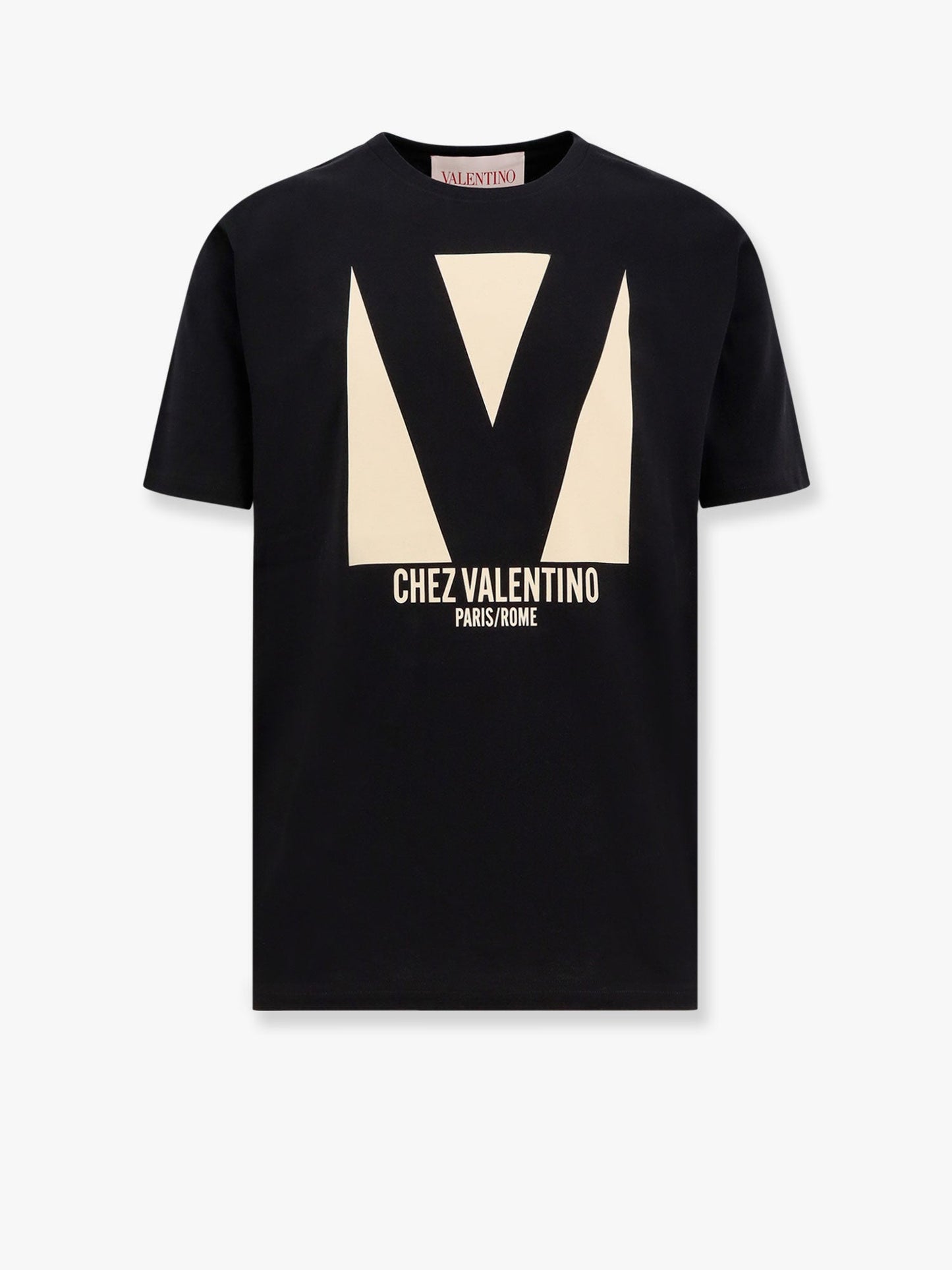 Valentino Cotton T Shirt With Chez Valentino Print