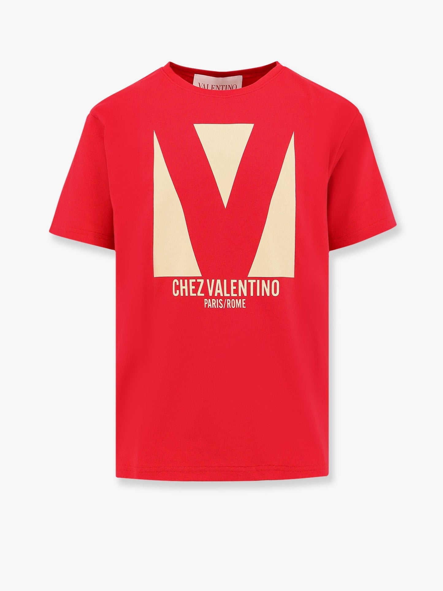 Valentino Cotton T Shirt With Chez Valentino Print