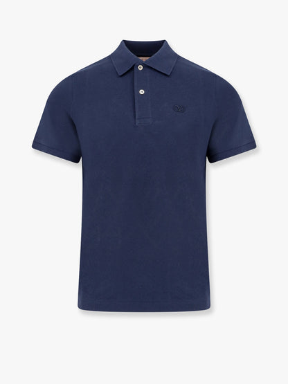 Valentino Cotton Piquet Polo Shirt With Vlogo Embroidery