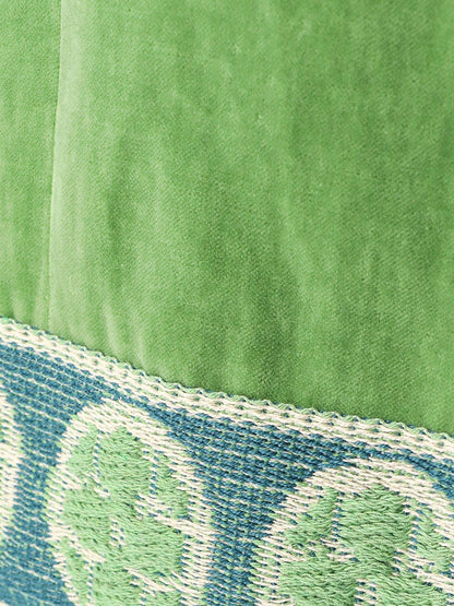 Valentino Washed Cotton And Linen Trouser With Jacquard Bottom