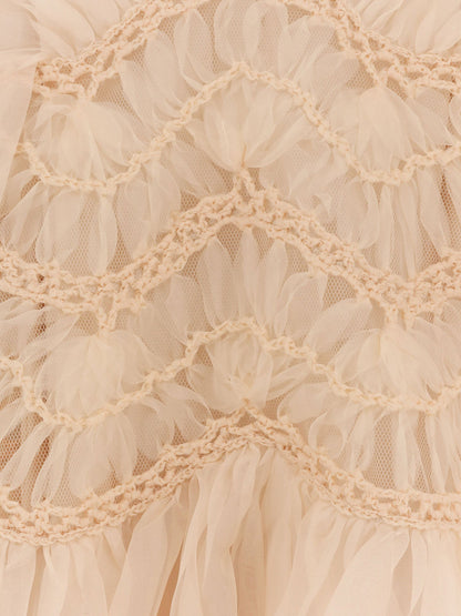 Zimmermann Illuminate Tulle Dress With Embroidery And Drapery