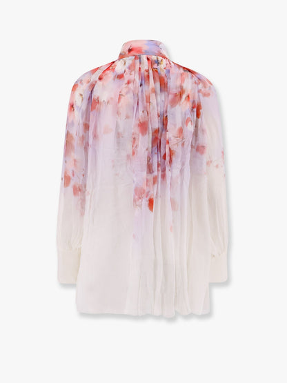 Zimmermann Printed Viscose Shirt With Internal Tank Top