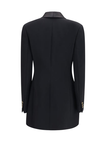 Versace Wool double breasted Blazer - Black
