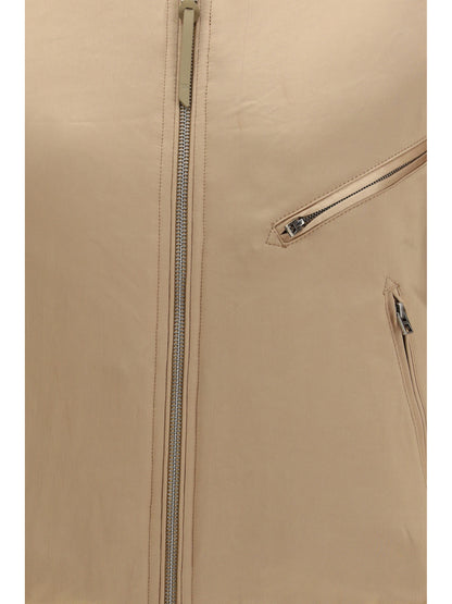 Tom Ford Satin Aviator Bomber Jacket - Buff