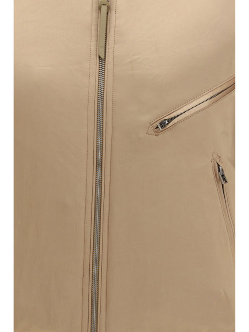 Tom Ford Satin Aviator Bomber Jacket - Buff