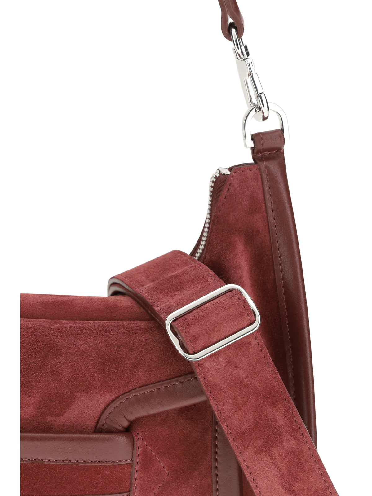 Pierre Hardy Alpha Day Miss leather Shoulder Bag - Suede Calf Calf Carmine Burgundy